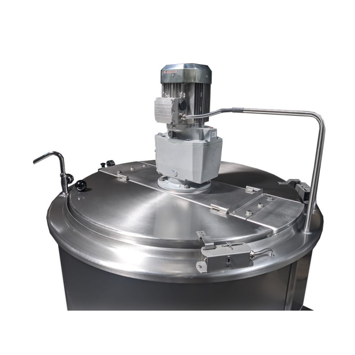 Kocioł warzelny parowy z grzaniem pośrednim | opcja mieszadła | 200 l | maks. zużycie pary ~70 kg/h | 990x1020x890 mm | RQK-