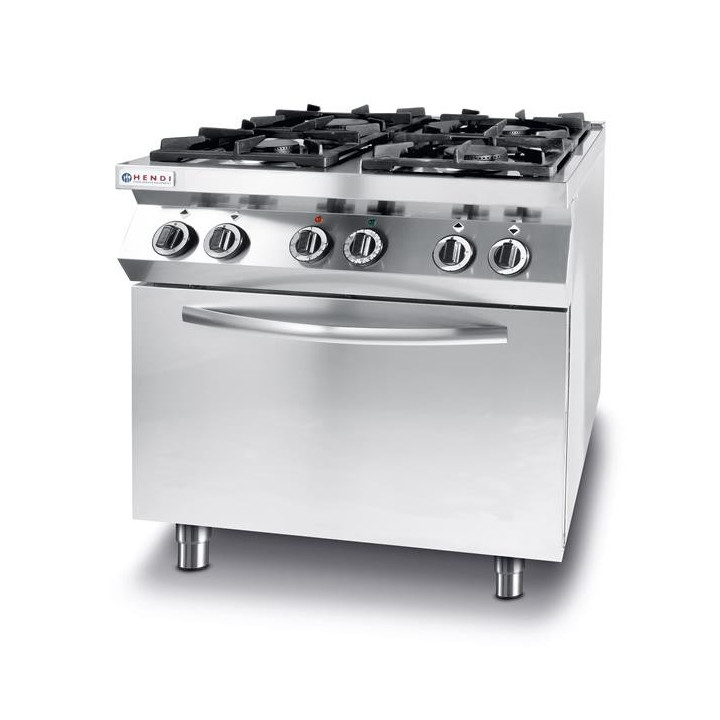 Kuchnia gazowa 4-palnikowa Kitchen Line z konwekcyjnym piekarnikiem elektrycznym GN1/1