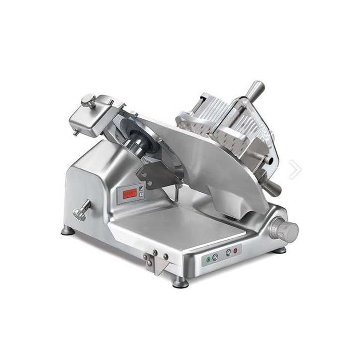 Krajalnica grawitacyjna do wędlin i serów | półautomatyczna | z wbudowaną wagą | nóż Ø 350mm | 0,38 kW GB5