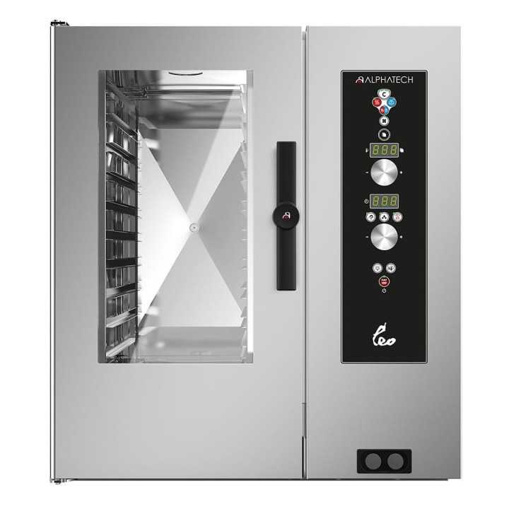 Piec konwekcyjno-parowy bojlerowy  gazowy Alphatech by Lainox | LBGS101 | 18kW | 10xGN1/1