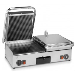 Kontakt grill panini | opiekacz ceramiczny | podwójny | ryflowana góra i dół | 3 kW | 640x480x210 | RQ17062