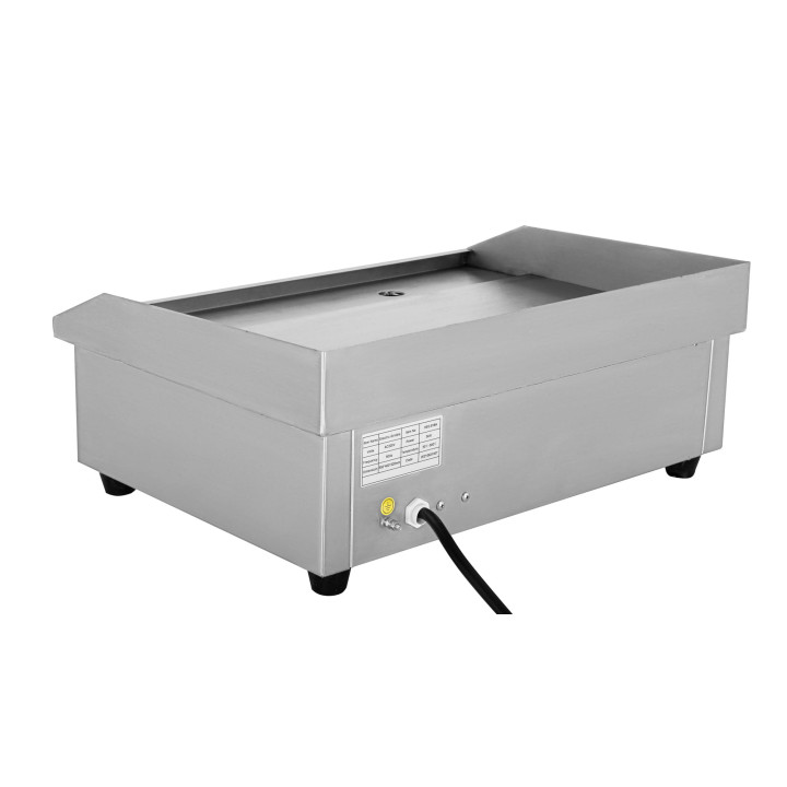 Płyta grillowa elektryczna | gładka | nastawna | 3 kW | 550x400x220 mm | RQHEG-818A