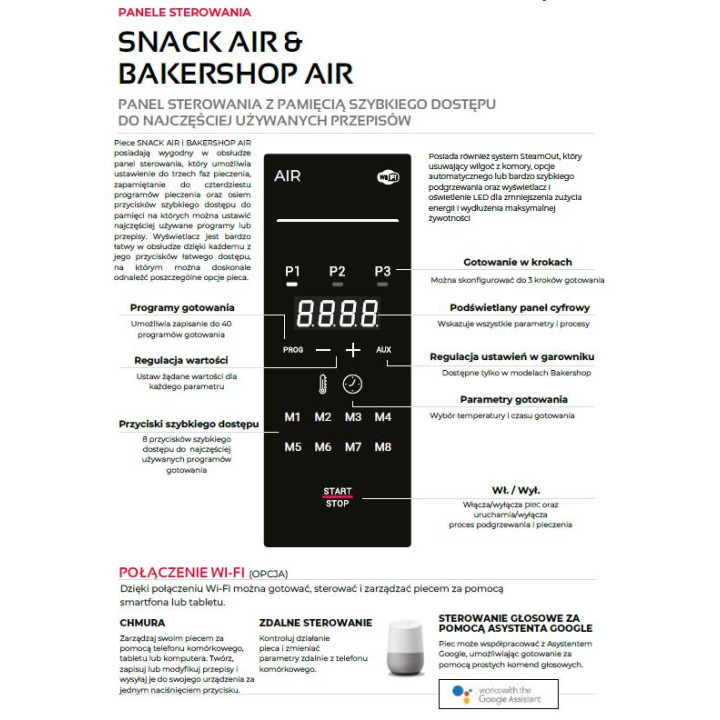 Piec konwekcyjny | 4xGN1/1 | 6,3 kW | 400 V | Mychef SNACK AIR 041E