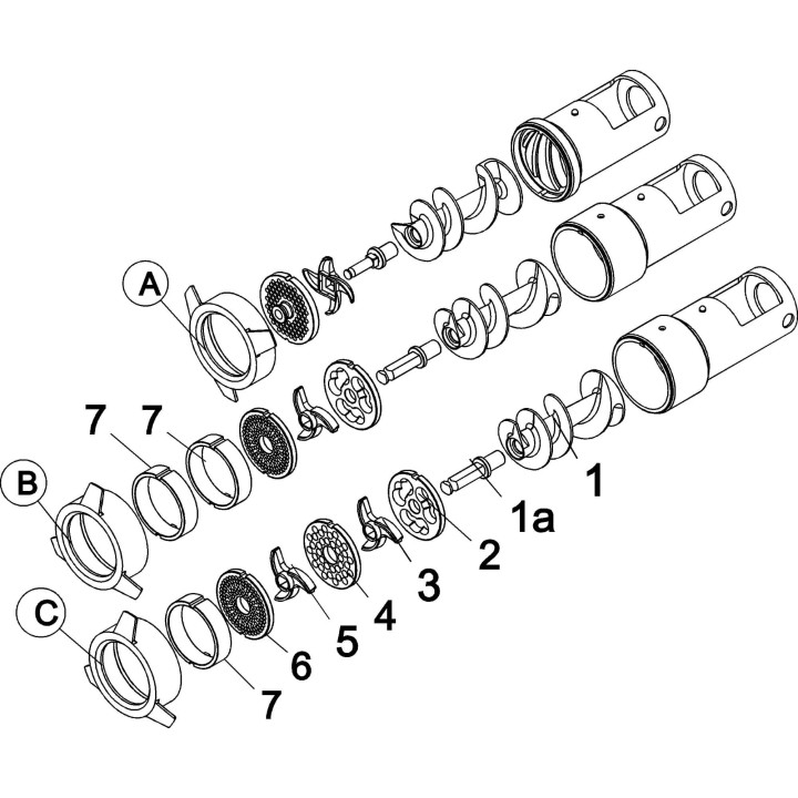 Wilk do mięsa | maszynka do mielenia | 700 kg/h | 2 kW | 230V | TC 32 SM HP 3