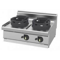 Wok gazowy 2-palnikowy | nastawna kuchnia wok | linia 700 | 21 kW | WC8070G