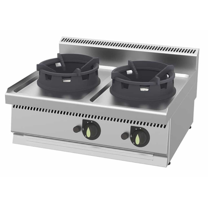 Wok gazowy 2-palnikowy | nastawna kuchnia wok | linia 700 | 21 kW | WC8070G