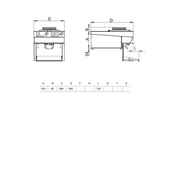 Pasteryzator cyfrowy PASTOMIXER nablatowy 15L/godzina wsad 3,5L