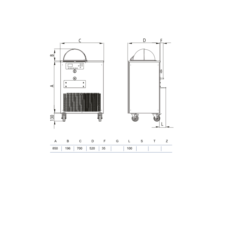 Maszyna do produkcji lodów na żywo freezer 15L/h 4kg/cykl GELATO LIVE SHOW GLS1