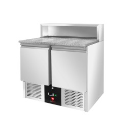 Stół chłodniczy 2-drzwiowy RQPS900 | z blatem granitowym | 900x700x1090 mm