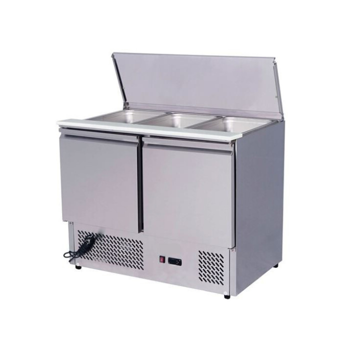 Stół chłodniczy 2-drzwiowy 3*GN 1/1 ESL3813 rozsuwana pokrywa