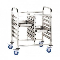 Wózek do transportu pojemników - podwójny 12x GN 1/1