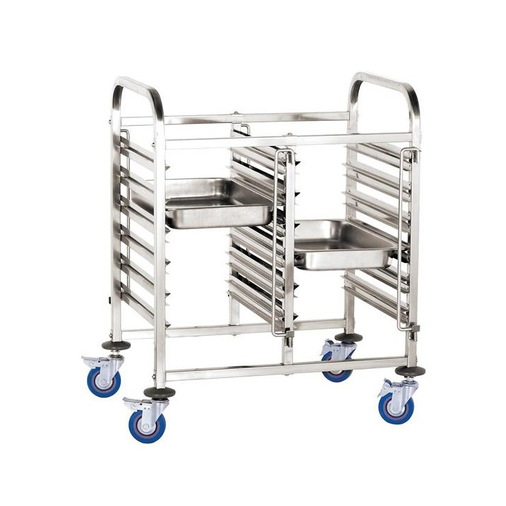 Wózek do transportu pojemników - podwójny 12x GN 1/1