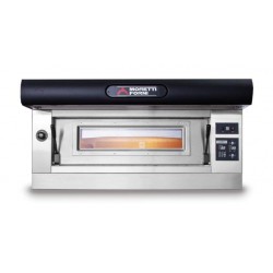 Elektryczny piec jednokomorowy P80 z okapem i bazą Moretti Forni MFP80M