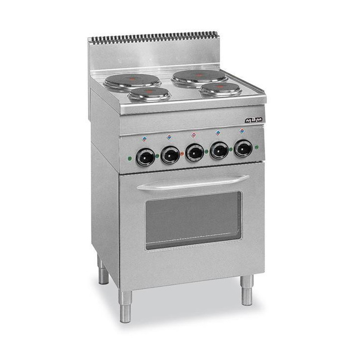 Kuchnia elektryczna 4-płytowa z piekarnikiem elektrycznym, Minima 600