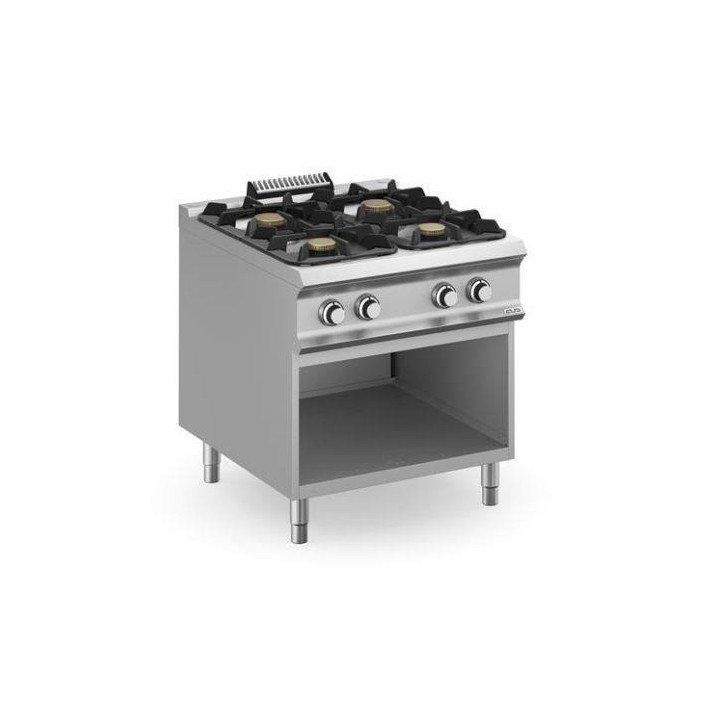 Kuchnia gazowa  4 - palnikowa na podstawie z trzech stron zamkniętej  linia Domina Pro 900