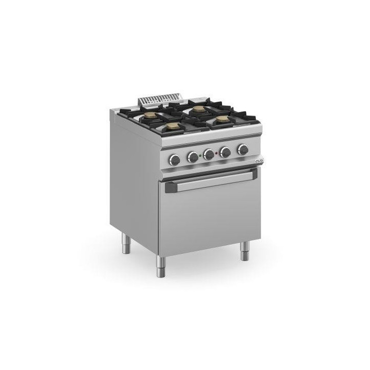 Kuchnia gazowa 4-palnikowa z piekarnikiem elektrycznym statycznym GN 2/1 Magistra Plus 700 Wariant podstawowy