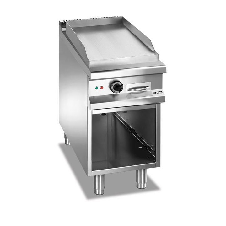 Płyta grillowa elektryczna, na podstawie z trzech stron zamkniętej  400x900 - gładka, Magistra Plus 900