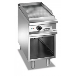 Płyta grillowa elektryczna, na podstawie z trzech stron zamkniętej  400x900 - ryflowana, Magistra Plus 900