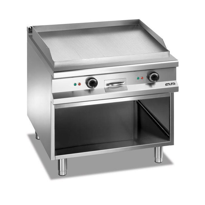 Płyta grillowa elektryczna, na podstawie z trzech stron zamkniętej  800x900 - gładka, Magistra Plus 900