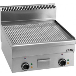 Płyta grillowa elektryczna, stołowa  600x600 - ryflowana, Minima 600