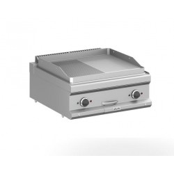 Płyta grillowa elektryczna stołowa 700x700 - 1/2 gładka 1/2 ryflowana Magistra Plus 700 Wariant podstawowy