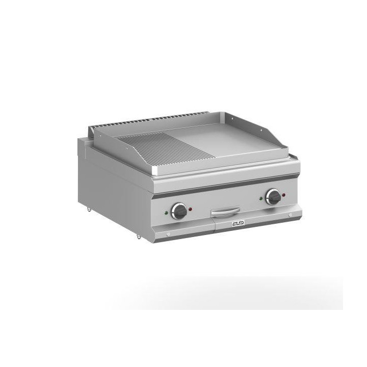 Płyta grillowa elektryczna stołowa 700x700 - 1/2 gładka 1/2 ryflowana Magistra Plus 700 Wariant podstawowy