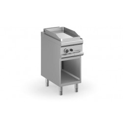 Płyta grillowa gazowa na podstawie z trzech stron zamkniętej 400x700 - gładka chromowana Magistra Plus 700 Wariant podstawowy