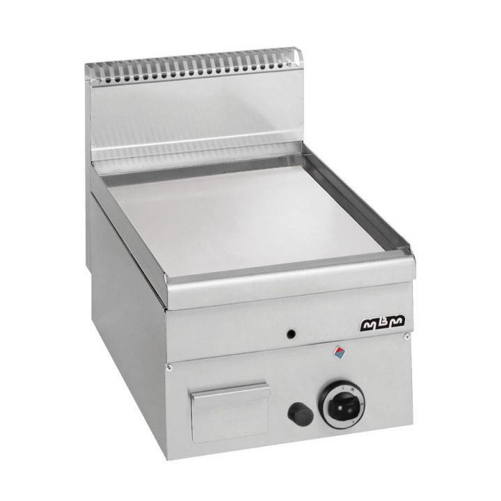 Płyta grillowa gazowa, stołowa  400x600 - gładka, chromowana, Minima 600