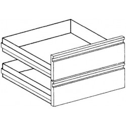 Zestaw 2 szuflad do podstawy NSA46 o szer. 400 mm, Minima 600