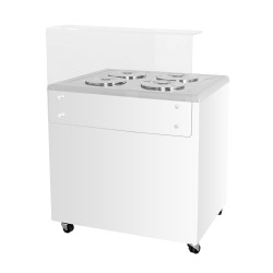 Dystrybutor do lodów | konserwator | retro | 4 tub | okrągłe kuwety | 843x670x895 mm | GELATO POZETTI 4