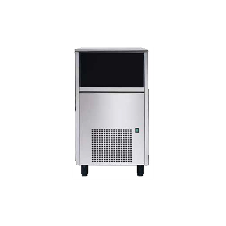 Kostkarka chłodzona wodą, wydajność 38 kg/24h, poj. Zbiornika na lód 16 kg

