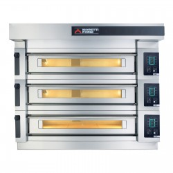 Piec trzykomorowy S100 z okapem i bazą Moretti Forni MFS100T