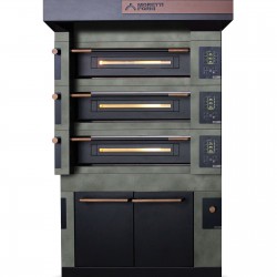 Piec trzykomorowy S105 Icon z okapem i komorą rozrostu H700mm  Moretti Forni MFSI105TL