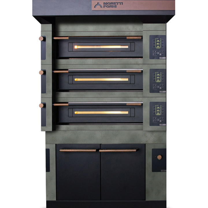 Piec trzykomorowy S105 Icon z okapem i komorą rozrostu H700mm  Moretti Forni MFSI105TL
