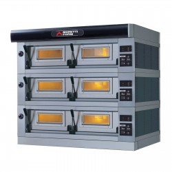 Elektryczny piec trzykomorowy P120 C z okapem i bazą MFP120CT Moretti Forni MFP120CT