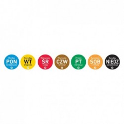 Naklejki food safety na każdy dzień tygodnia – jednorazowe Sobota