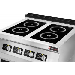 Kuchnia indukcyjna | 6-palnikowa | 21 kW | 400V | podstawa otwarta | linia 900 | RQ,PLS,9IND030