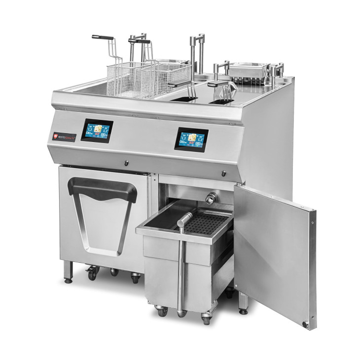 Frytownica automatyczna elektryczna | filtr oleju |  ekran dotykowy | 60 kW | 2x 25l | RQ,PLS,ODFE,020