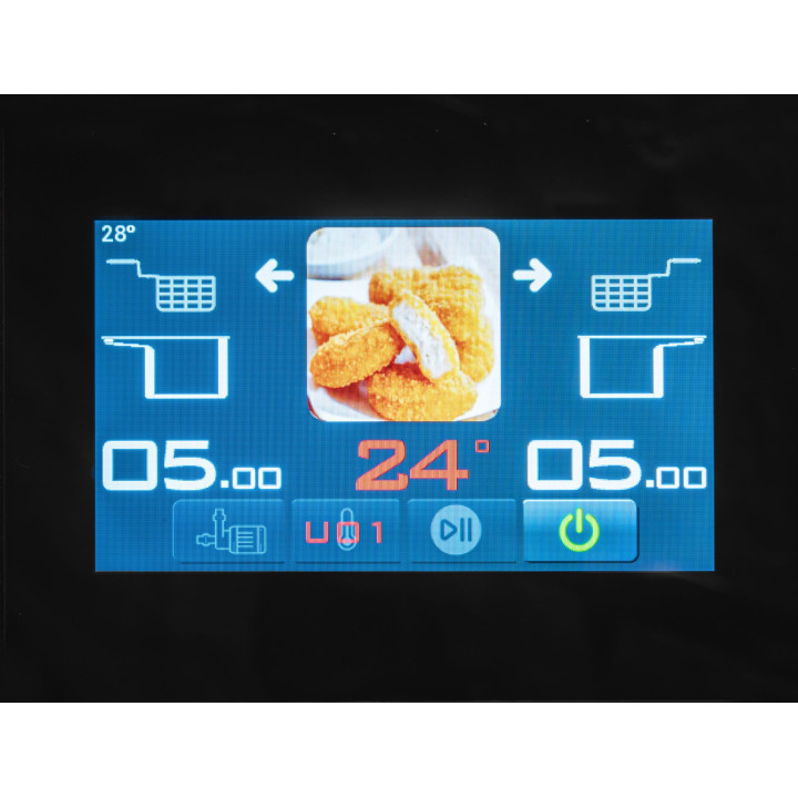 Frytownica automatyczna elektryczna | filtr oleju |  ekran dotykowy | 60 kW | 2x 25l | RQ,PLS,ODFE,020