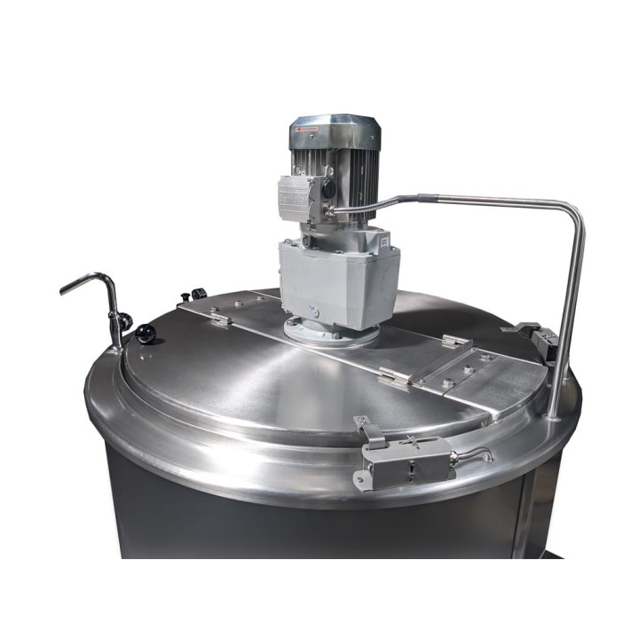 Kocioł warzelny parowy z grzaniem pośrednim | opcja mieszadła | 200 l | maks, zużycie pary ~70 kg/h | 990x1020x890 mm | RQK-200N