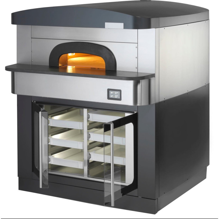 Piec do pizzy neapolitańskiej | elektryczny | komora rozrostu | okap | 6x30 cm | 515 °C