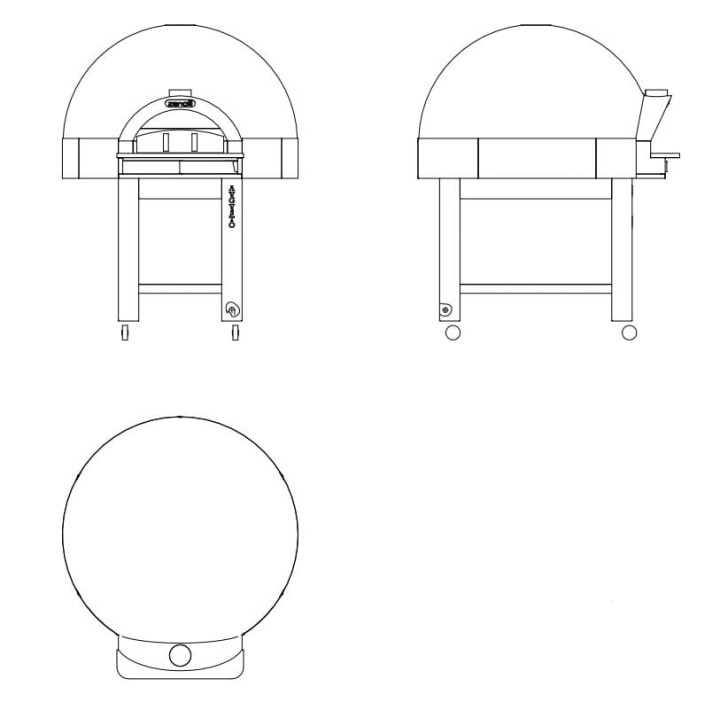 Piec do pizzy neapolitańskiej | 9x33cm | 500 °C | AUGUSTO 9 E
