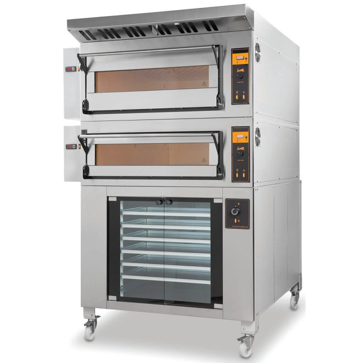 Piec elektryczny piekarniczy modułowy szamotowy z podwyższaną komorą | 4x600x400 | BAKE D6H