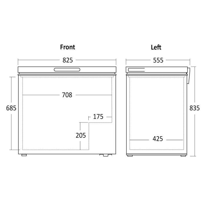 Zamrażarka chłodziarka skrzyniowa | od 5°C do -24°C | 199 l | CF200WD