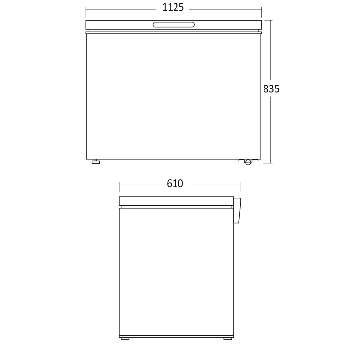 Zamrażarka chłodziarka skrzyniowa | od 8°C do -24°C | 299 l | CF300WD