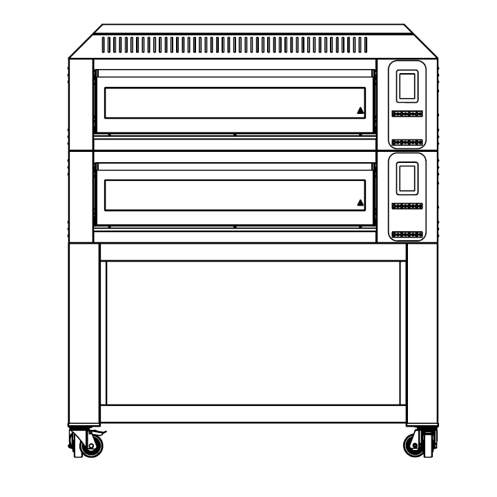 Piec elektryczny do pizzy | dwukomorowy | z podstawą | 8x30 cm | COMP - 2S L6