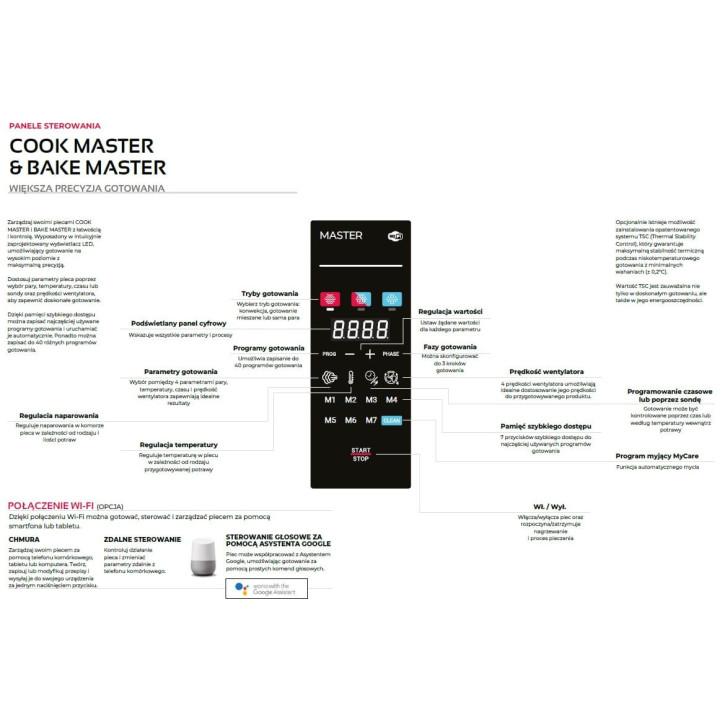 Piec konwekcyjno-parowy elektryczny | automatyczny system myjący | 10xGN1/1 | 12,6 kW | 400 V | Mychef COOK MASTER Compact 101E