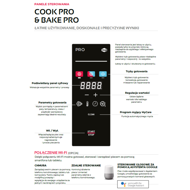 Piec konwekcyjno-parowy elektryczny | automatyczny system myjący | 4xGN1/1 | 6,3 kW | 400 V | Mychef COOK PRO 041E