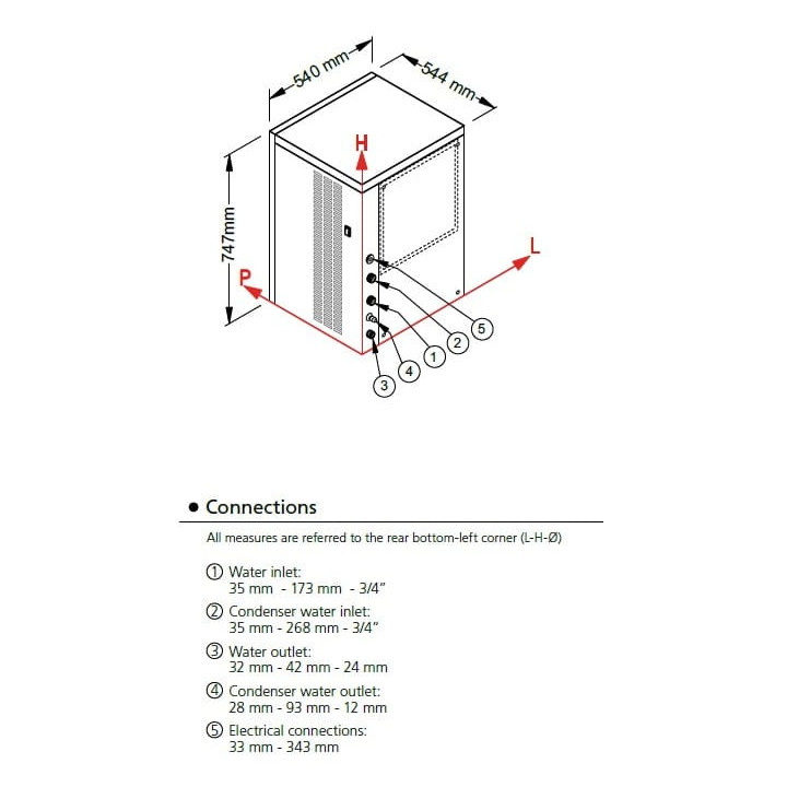 Kostkarka | Wytwornica do lodu Frozen Run | 140 kg/24h | system chłodzenia powietrzem | CV305A