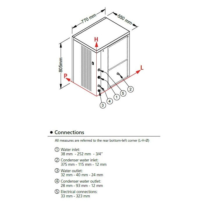 Kostkarka | Wytwornica do lodu Frozen Run | 200 kg/24h | system chłodzenia powietrzem | CV475A